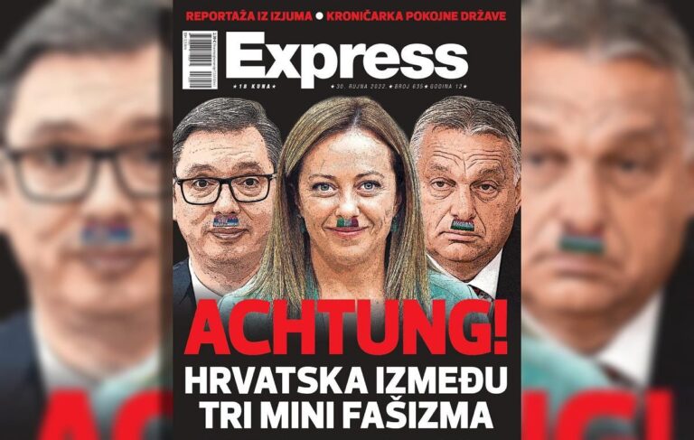 Croatian magazine puts Hitler mustache on Meloni, Orban and Vucic
